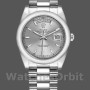 Replica Rolex Day-Date 36 mm Unisex-118209-Comparatore argento-Oro bianco Argento