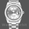 Replica Rolex Day-Date 36mm Unisex-118209-Componente argentato a numeri romani-Automatico argento