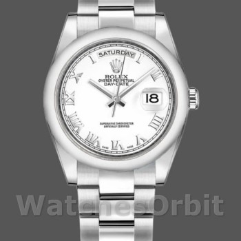 Replica Rolex Day-Date 36mm Unisex-118209-Comparatore bianco Unisex-118209-Componente bianco<br />