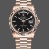 Replica Rolex Day-Date 36mm Unisex-118235-Comparatore nero-Oro rosa nero unisex