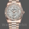 Replica Rolex Day-Date 36 mm Unisex-118235-Oro Everose-Meteorite Quadrante di diamanti Meteorite