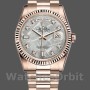 Replica Rolex Day-Date 36 mm Unisex-118235-Oro Everose-Meteorite Quadrante di diamanti Meteorite