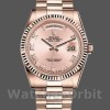 Replica Rolex Day-Date 36mm Donna-118235-Calendario Rosa Numeri Romani Rosa