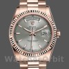 Replica Rolex Day-Date 36 mm Unisex-118235-Comparatore grigio rodio-Oro rosa Grigio rodio