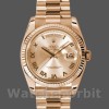 Replica Rolex Day-Date 36mm Unisex-118235-Rose Champagne-Dal quadrante romano Champagne