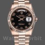 Replica Rolex Day-Date 36mm Unisex-118235-Oro rosa-Comparatore arabo nero Unisex-118235-Comparatore arabo nero