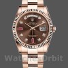 Replica Rolex Day-Date 36mm Unisex-118235-Oro Rosa-Diamante Quadrante Cioccolato Unisex