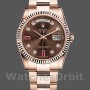 Replica Rolex Day-Date 36mm Unisex-118235-Oro Rosa-Diamante Quadrante Cioccolato Unisex