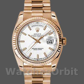 Replica Rolex Day-Date 36mm Unisex-118235-Comparatore bianco Unisex-118235-Componente bianco