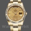Replica Rolex Day-Date 36mm Unisex-118238-Arabic Numeral Wave-Champagne Quadrante champagne Champagne