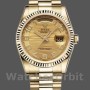 Replica Rolex Day-Date 36mm Unisex-118238-Arabic Numeral Wave-Champagne Dial-Yellow Gold Champagne