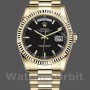 Replica Rolex Day-Date 36mm Uomo-118238-Calrante nero-Acciaio nero unisex