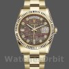 Replica Rolex Day-Date 36 mm Unisex-118238-Calendario nero MOP-Diamante MOP