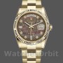 Replica Rolex Day-Date 36 mm Unisex-118238-Calendario nero MOP-Diamante MOP