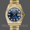 Replica Rolex Day-Date 36 mm Unisex-118238-Calendario blu con diamanti Blu