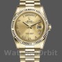 Replica Rolex Day-Date 36mm Unisex-118238-Champagne Quadrante champagne Champagne
