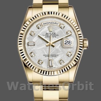 Replica Rolex Day-Date 36mm Unisex-118238-Diamond-Meteorite Quadrante Meteorite unisex<br />