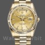 Replica Rolex Day-Date 36mm Unisex-118238-Ghiera scanalata-Comparatore Champagne Champagne