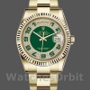 Replica Rolex Day-Date 36 mm Unisex-118238-Green Quadrante con pavé di diamanti Verde