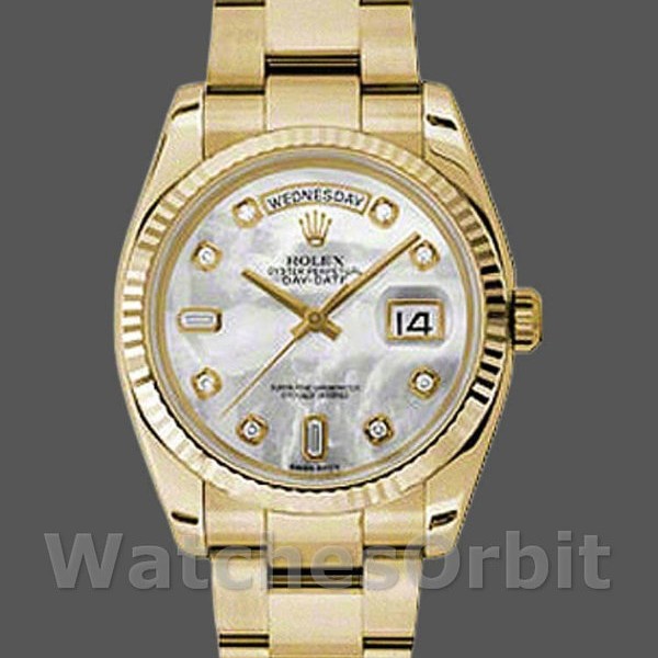 Replica Rolex Day-Date 36 mm Unisex-118238-MOP-Comparto bianco MOP