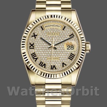 Replica Rolex Day-Date Unisex 36mm Unisex-118238-Pave Diamond Dial Pave Diamond<br />
