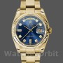Replica Rolex Day-Date 36 mm Unisex-118238-Oro giallo-Diamante blu Quadrante blu