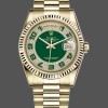 Replica Rolex Day-Date 36mm Unisex-118238-Ungherese Oro Giallo-Diamante Pave Quadrante Verde