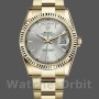 Replica Rolex Day-Date 36mm Unisex-118238-Dal quadrante oro giallo-argento- lunetta scanalata Argento
