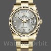 Replica Rolex Day-Date 36mm Unisex-118238-Oro giallo-Argento Quadrante di diamanti Argento