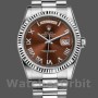 Replica Rolex Day-Date Unisex 36mm Unisex-118239-Cioccolato Quadrante Marrone Marrone