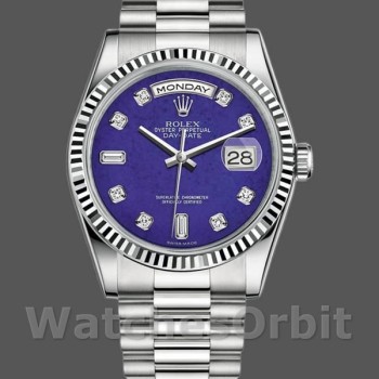 Replica Rolex Day-Date 36mm Unisex-118239-Diamond-Lapis Lazuli Quadrante Blu Unisex