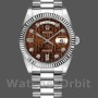 Replica Rolex Day-Date 36mm Unisex-118239-Jubilee-Comparatore marrone cioccolato Unisex-118239-Giubileo Marrone