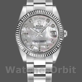 Replica Rolex Day-Date Unisex 36mm Unisex-118239-MOP-Diamond Dial MOP