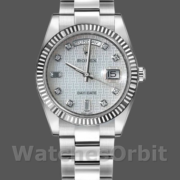 Replica Rolex Day-Date 36 mm Unisex-118239-Madre di Perla-Comparto bianco MOP