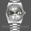 Replica Rolex Day-Date 36 mm Unisex-118239-Rhodium Quadrante grigio Rodio<br />