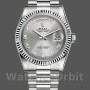 Replica Rolex Day-Date 36 mm Unisex-118239-Rodio Quadrante romano-Oro bianco Rodio