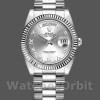 Replica Rolex Day-Date 36mm Unisex-118239-Argento Quadrante con numeri romani Argento
