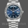 Replica Rolex Day-Date 36mm Unisex-118239-Dal quadrante blu-oro bianco Blu