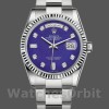 Replica Rolex Day-Date 36mm Unisex-118239-Oro Bianco-Diamante-Lapis Lazuli Quadrante Blu Blu