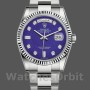 Replica Rolex Day-Date 36mm Unisex-118239-Oro Bianco-Diamante-Lapis Lazuli Quadrante Blu Blu