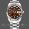 Replica Rolex Day-Date 36mm Unisex-118239-Oro bianco-Giubileo-Comparto marrone cioccolato Marrone