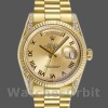 Replica Rolex Day-Date 36mm Unisex-118338-Calendario champagne-Numeri romani Champagne