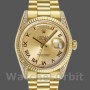 Replica Rolex Day-Date 36mm Unisex-118338-Calendario champagne-Numeri romani Champagne