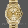 Replica Rolex Day-Date 36mm Unisex-118338-Dal quadrante in oro giallo e diamanti champagne Champagne