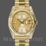 Replica Rolex Day-Date 36mm Unisex-118338-Dal quadrante in oro giallo e diamanti champagne Champagne