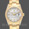 Replica Rolex Day-Date 36mm Unisex-118338-Oro giallo-Argento Quadrante di diamanti Argento