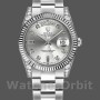 Replica Rolex Day-Date 36mm Unisex-118339-Comparatore argento-Ghiera scanalata Argento