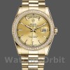 Replica Rolex Day-Date 36mm Unisex-118348-Champagne Quadrante Indice - Oro giallo Champagne