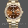 Replica Rolex Day-Date 36 mm Unisex-118348-Comparto marrone cioccolato-Oro giallo cioccolato marrone<br />