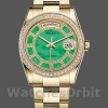 Replica Rolex Day-Date 36mm Unisex-118348-Comparto verde-Oro giallo Verde unisex